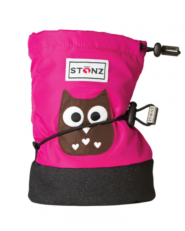 Sold Out          DETSKÉ OUTDOOR CAPAČKY Baby Booties - Owl Fuchsia Baby Booties Stonz®