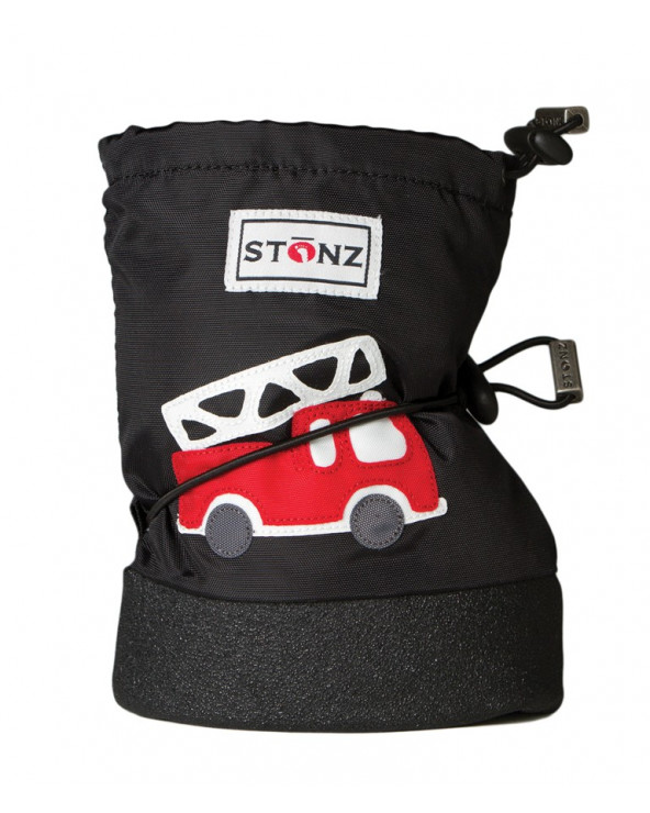 Sold Out     DETSKÉ OUTDOOR CAPAČKY Baby Booties - Fire Truck Black Baby Booties Stonz®
