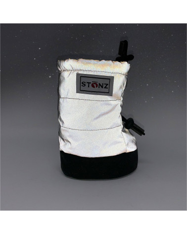 BABY PUFFER BOOTIES - REFLECTIVE SILVER Baby Booties Stonz