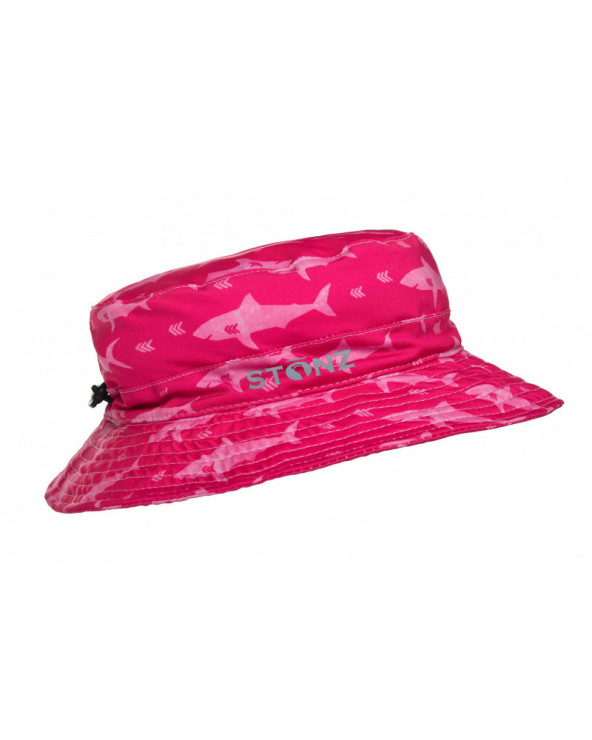 Detský klobúk s UV ochranou UPF 50 - Fuchsia Shark | Stonz | stonzwear.sk